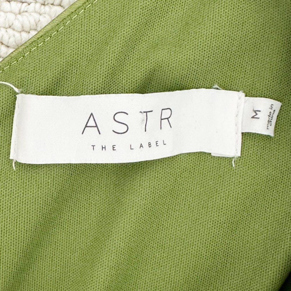 ASTR THE LABEL Amari Women’s M Green Maxi Dress Satin One-Shoulder Cut-Out Satin - Picture 13 of 15